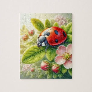 Quebra-cabeça Floral/primavera ladybug trabalho de arte