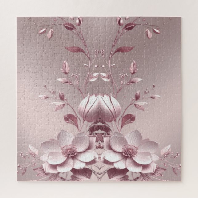 Quebra-cabeça Floral Rosa (Vertical)