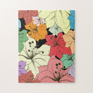 Quebra-cabeça floral tropical
