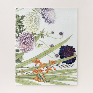 Quebra-cabeça Flores Almofada de Xilogravura por Konan Jigaaw