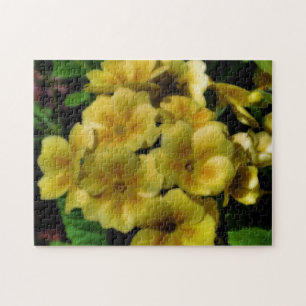 Quebra-cabeça Flores Amarelas Primrose Efeito Orton