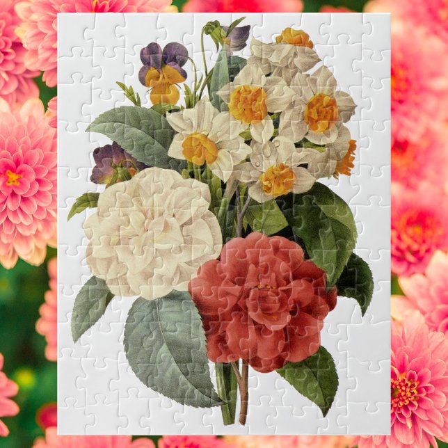 Quebra-cabeça Flores Antigas, Camélias e Narcisos, Redoute (Criador carregado)