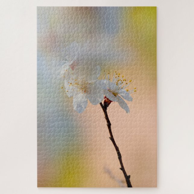 Quebra-cabeça Flores Apricot Japonesas Impressionantes (Vertical)