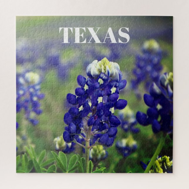 Quebra-cabeça Flores Azuis do Texas Texan Floral (Vertical)