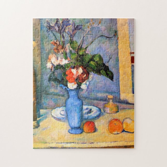 Quebra-cabeça Flores Azuis, Paul Cezanne (Vertical)