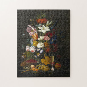 Quebra-cabeça Flores Barrocas Chic - Pintura A Óleo De Arte Viva