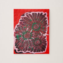 Flores batidas laranja e castanhas