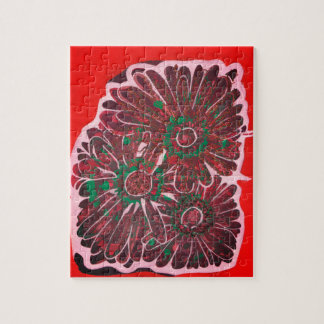 Quebra-cabeça Flores batidas laranja e castanhas