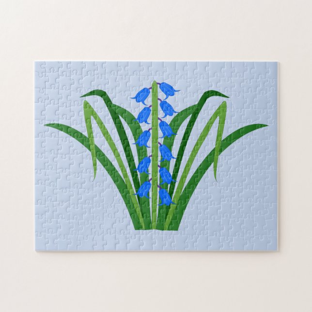 Quebra-cabeça Flores Bluebell Menino Bebê Primavera (Horizontal)