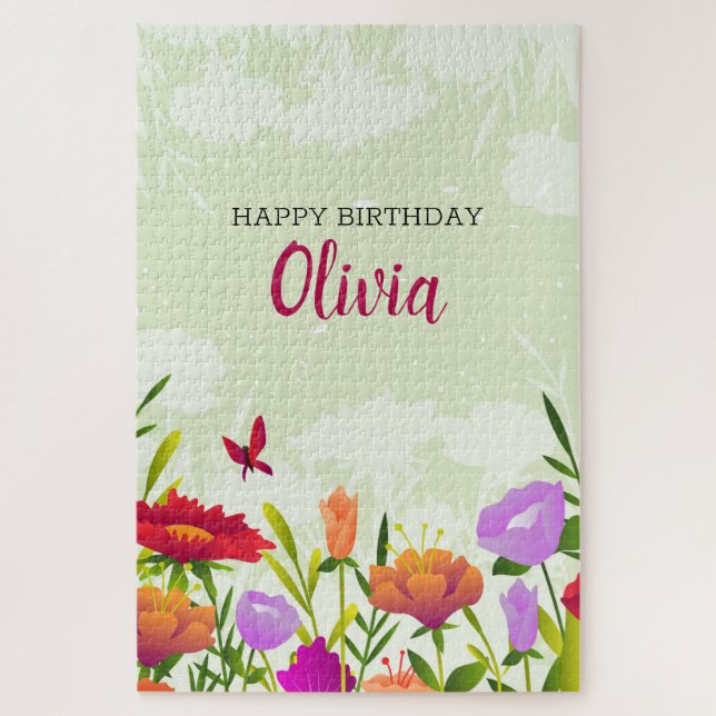 Quebra-cabeça Flores Coloridas da primavera (Vertical)