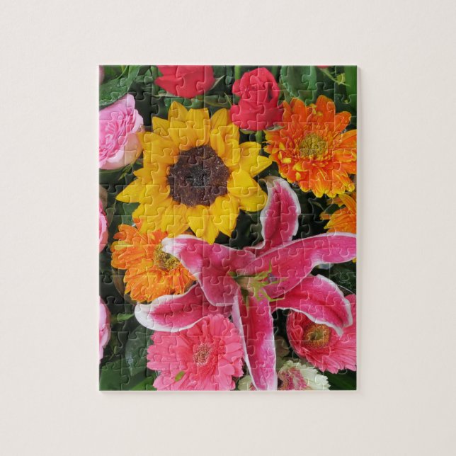 Quebra-cabeça flores+ coloridas,     gnomo+ de+ jardim,     copo (Vertical)