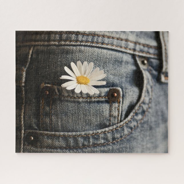 Quebra-cabeça Flores | Daisy in Jeans Pocket (Horizontal)