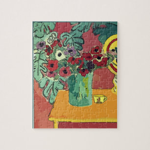 Quebra-cabeça Flores de Abstrato e Copa de Café
