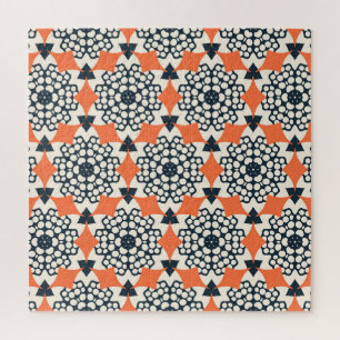 Quebra-cabeça Flores de abstrato: Vintagem Geométrica Simples