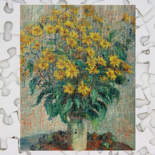 Quebra-cabeça Flores de Alcachofra de Jerusalém por Claude Monet (Criador carregado)