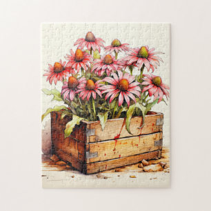 Quebra-cabeça Flores de Aster Plantadas bonito