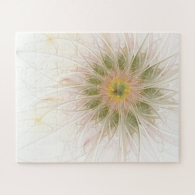 Quebra-cabeça Flores de fantasia fractal suaves e tenra (Horizontal)