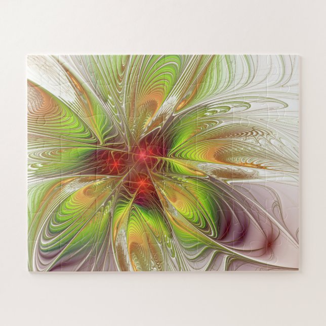 Quebra-cabeça Flores de fantasia fractal suaves e tenra (Horizontal)
