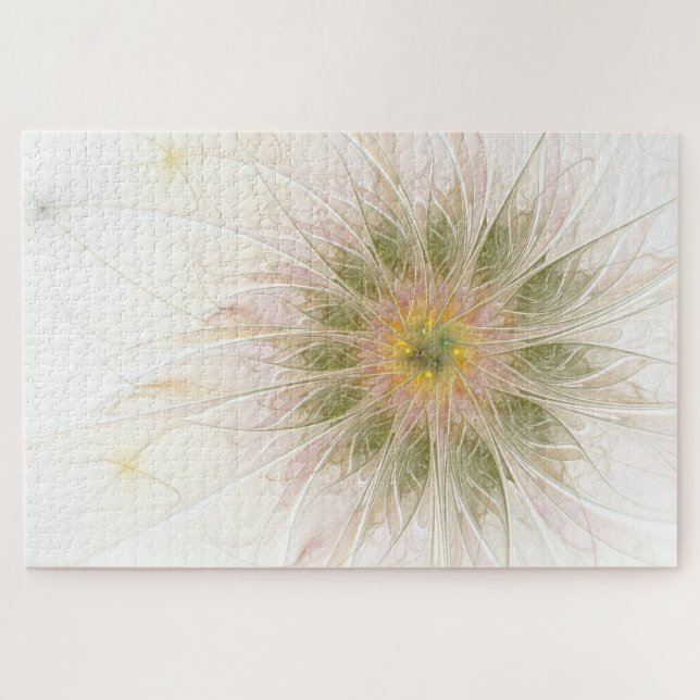 Quebra-cabeça Flores de fantasia fractal suaves e tenra (Horizontal)