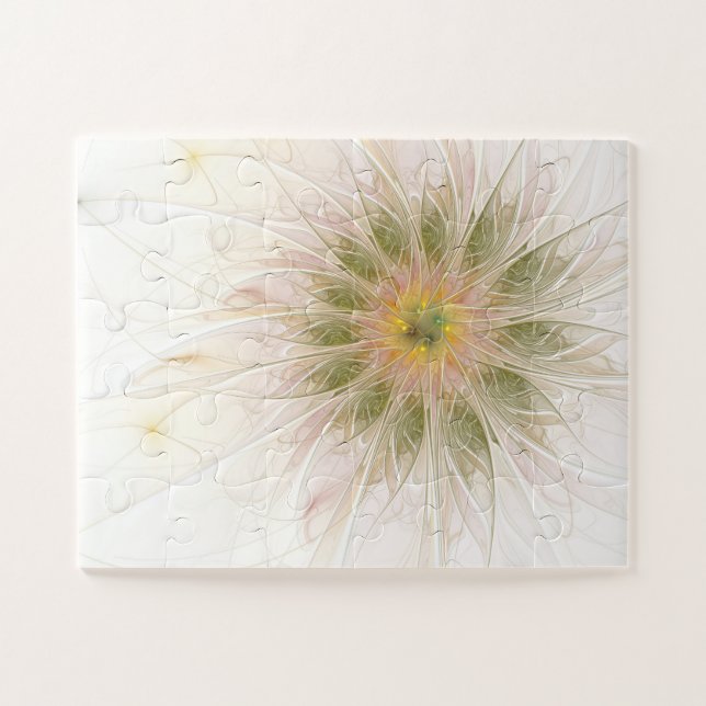 Quebra-cabeça Flores de fantasia fractal suaves e tenra (Horizontal)