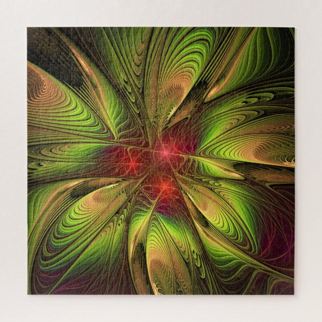 Quebra-cabeça Flores de fantasia fractal suaves e tenra (Vertical)