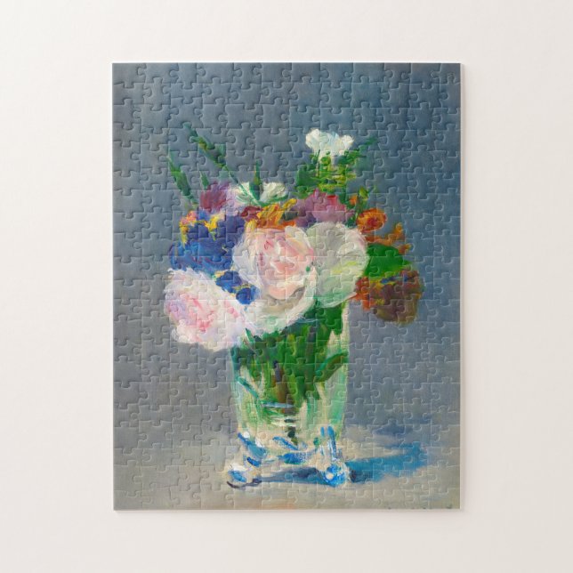Quebra-cabeça Flores de Manet em um Vaso Cristal (Vertical)