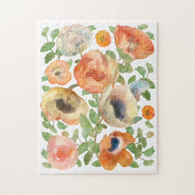 Quebra-cabeça Flores de Mola Laranja (Vertical)