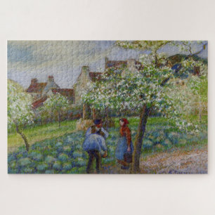 Quebra-cabeça Flores de Plum Trees 1890 por Camille Pissarro