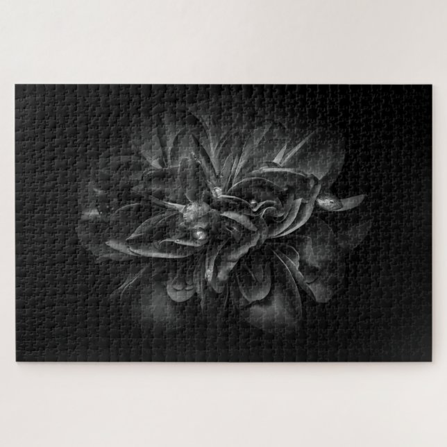 Quebra-cabeça Flores De Quintal A Preto E Branco 67 (Horizontal)