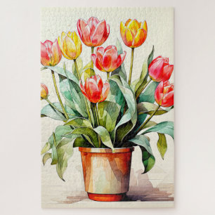 Quebra-cabeça Flores De Tulipas Recheadas