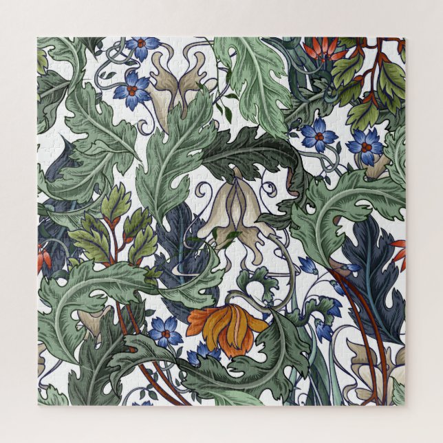 Quebra-cabeça Flores, deco de arte, moderno, sem costura. (Vertical)