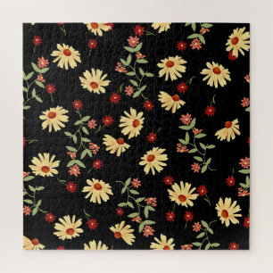 Quebra-cabeça Flores do outono: Harmonia Vermelho-Laranja.