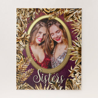 Quebra-cabeça Flores Douradas de luxo elegantes adicionam suas i