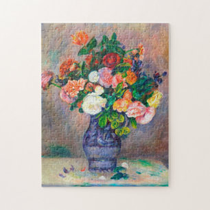 Quebra-cabeça Flores em pintura de Vase Pierre Auguste Renoir