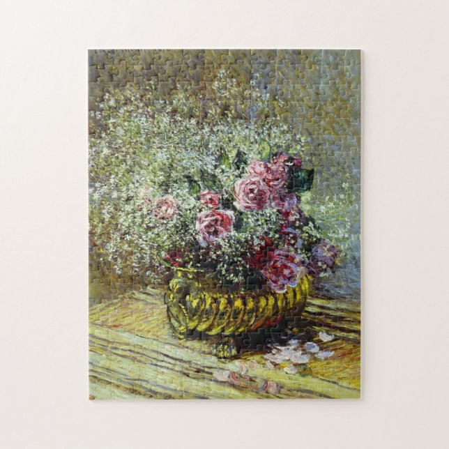 Quebra-cabeça Flores em Pote Monet Fine Art (Vertical)