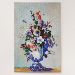 Quebra-cabeça Flores em um Vaso Rococo, Paul Cezanne