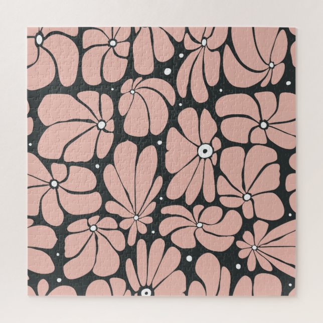 Quebra-cabeça Flores estilizadas, padrão floral uniforme. (Vertical)