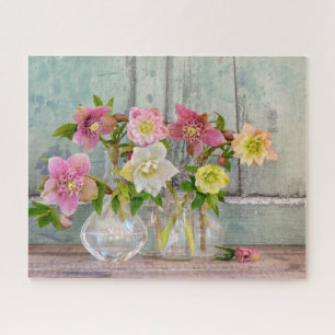 Quebra-cabeça Flores   Hellebores em Vases