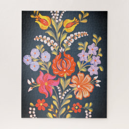 Quebra-cabeça flores húngaras - cores vibrantes