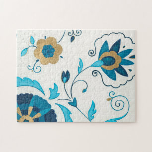 Quebra-cabeça Flores Indígenas com Fundo Branco