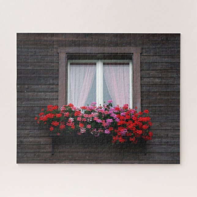 Quebra-cabeça flores na janela (Horizontal)