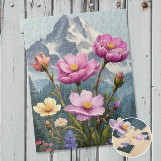 Quebra-cabeça Flores nas montanhas