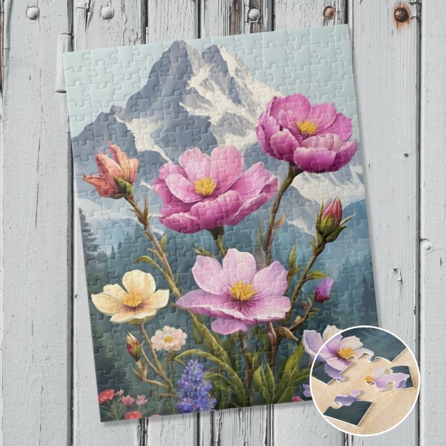 Quebra-cabeça Flores nas montanhas (Criador carregado)