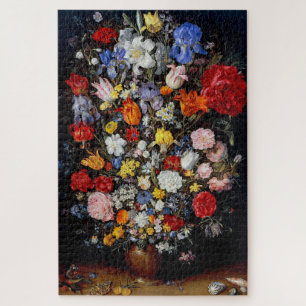 Quebra-cabeça Flores no Navio de Madeira, Jan Brueghel, o Velho