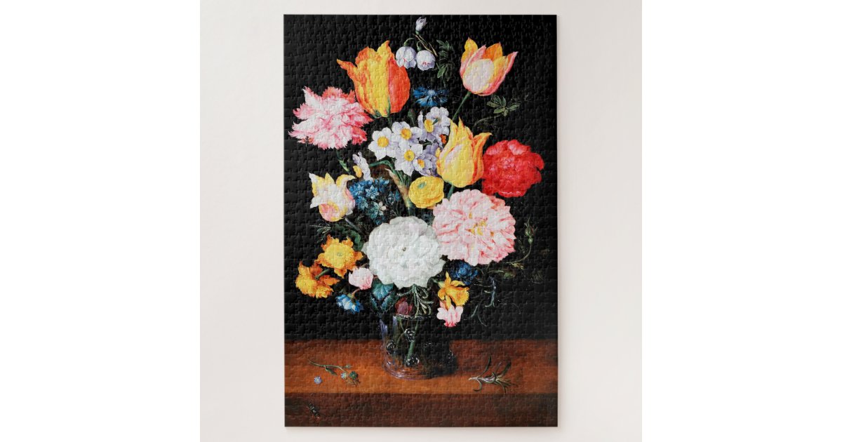 Quebra-cabeça Flores no Vaso, Jan Brueghel, o mais jovem