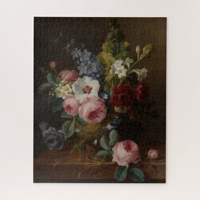 Quebra-cabeça Flores num vaso num bordo de mármore (Vertical)