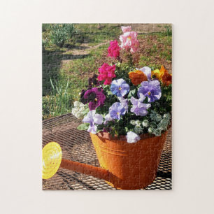 Quebra-cabeça Flores Pansy e Água - Foto