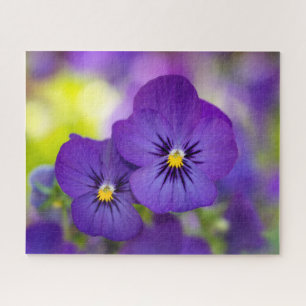 Quebra-cabeça Flores Pintas Roxas