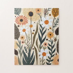 Quebra-cabeça Flores Plantas Boho Botânico Design 389