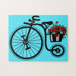 Quebra-cabeça Flores Românticas - Bike
